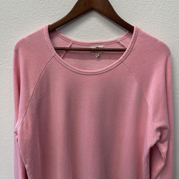 Sundry Sweatshirt Top Womens Size 3/ L Pink Knit Pullover Raglan Oversized Soft - Picture 2 of 7